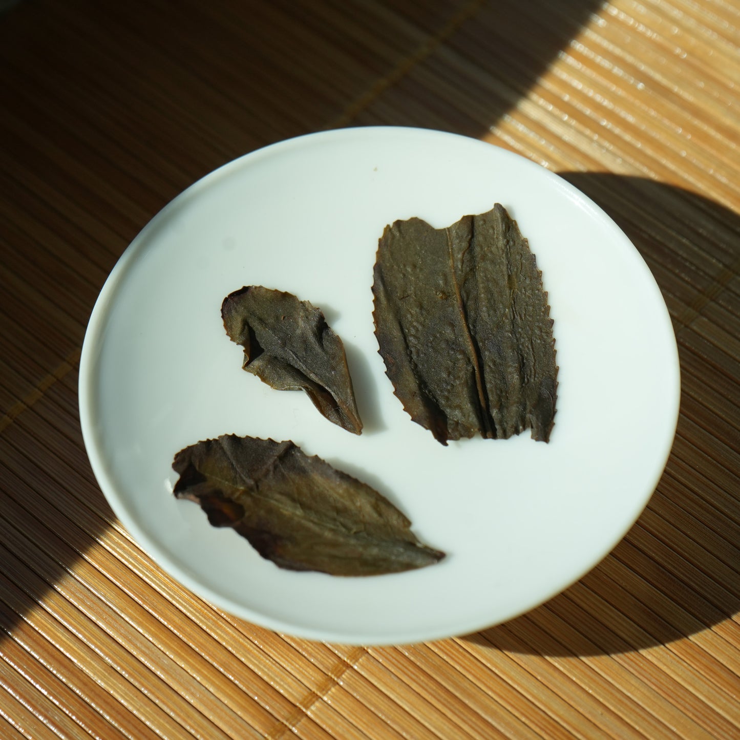 Brewed Da Hong Pao Oolong tea leaves